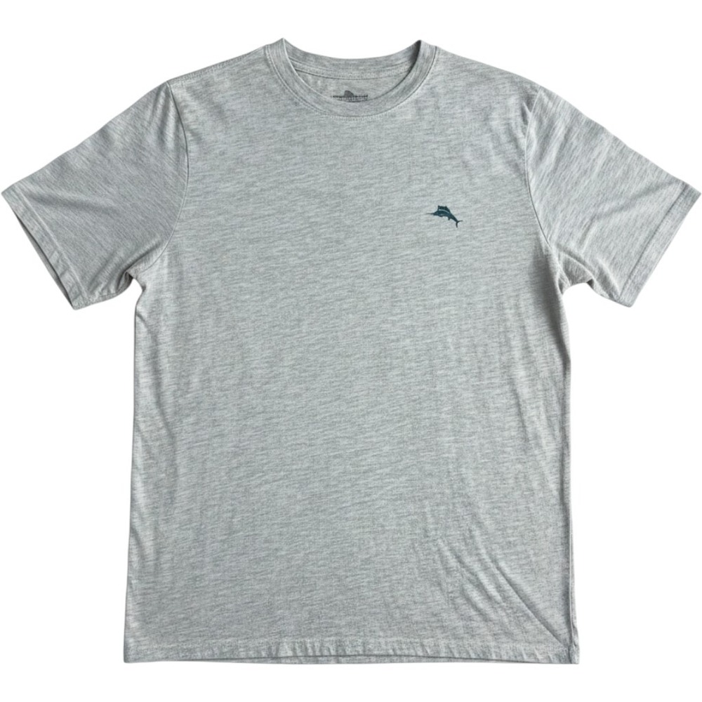 Tommy Bahama Cotton Blend Mens Medium Beast of Bourbon Graphic Tee Gray